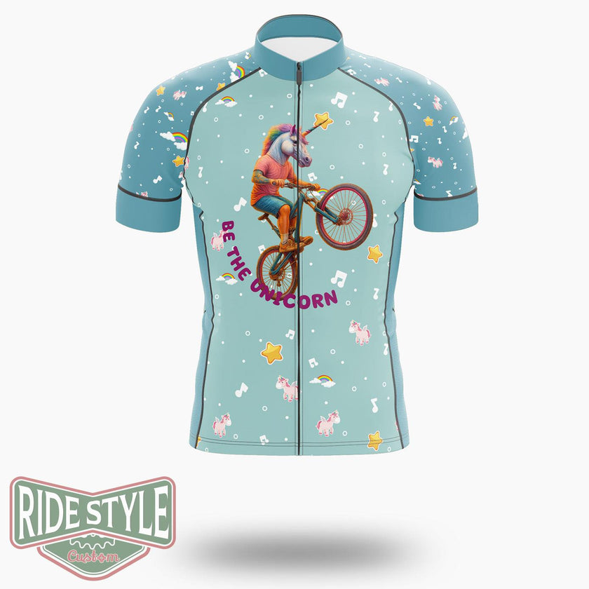 Be The Unicorn Cycling Jersey Kit, Bicycle Clothing - Short Sleeve Cycling Jersey-White