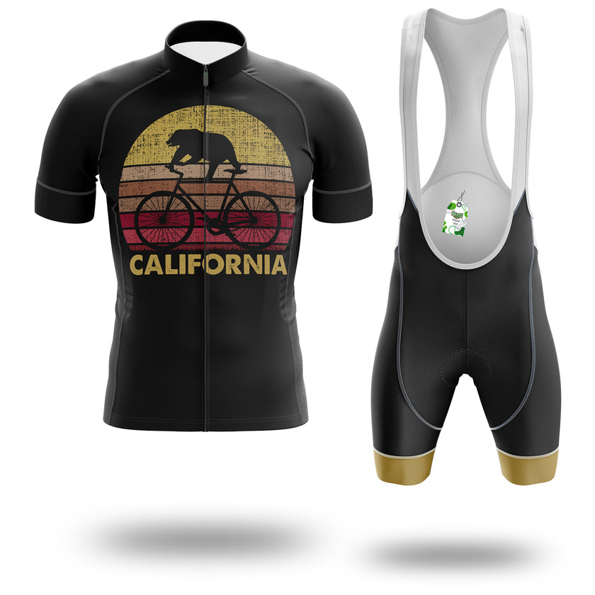 California Cycling Shirt, California Cycling Jersey - Short Sleeve Cycling Jersey Kit-White