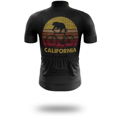 California Cycling Shirt, California Cycling Jersey - Short Sleeve Cycling Jersey-White