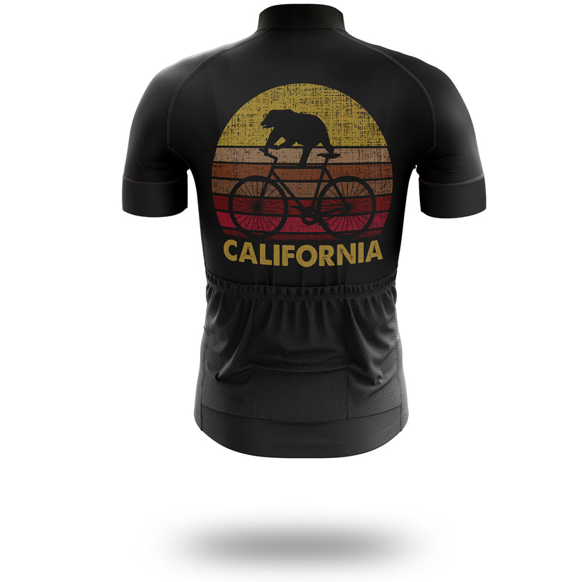 California Cycling Shirt, California Cycling Jersey - Short Sleeve Cycling Jersey-White