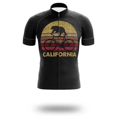 California Cycling Shirt, California Cycling Jersey - Short Sleeve Cycling Jersey-White
