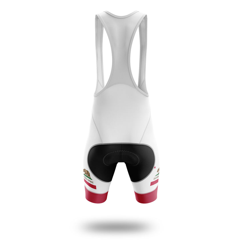 California Republic State Flag Cycling Jersey, California Bear California Jersey Kit - Bib Shorts-Black