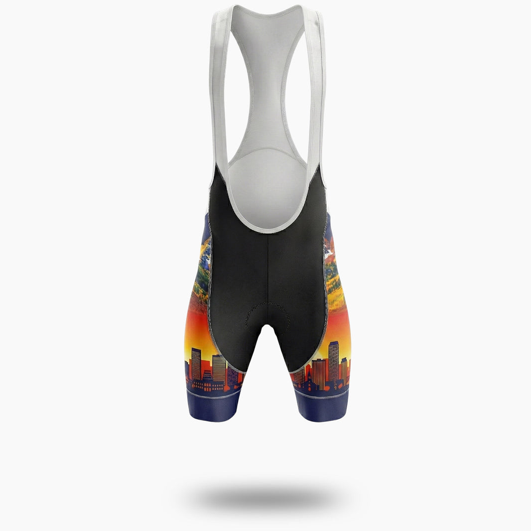 Colorado State Men's Cycling Jersey, Colorado Mountain Bike Jersey - Bib Shorts-White