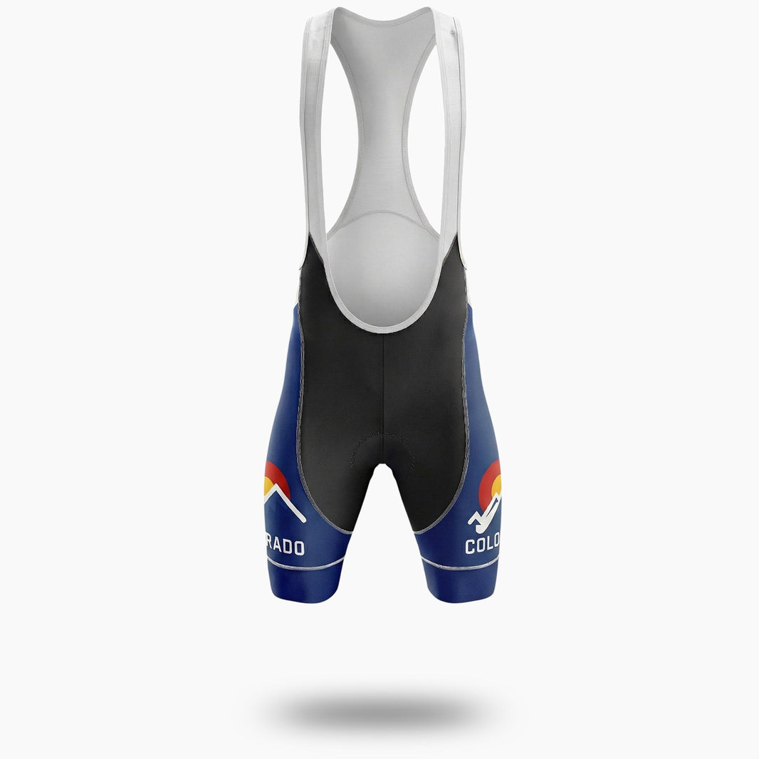 Colorado Sunrise Men's Bike Jersey, The Colorado Cycling Jersey & Bib Short - Bib Shorts-White