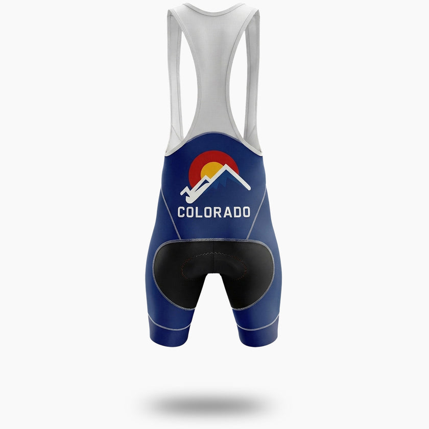Colorado Sunrise Men's Bike Jersey, The Colorado Cycling Jersey & Bib Short - Bib Shorts-White