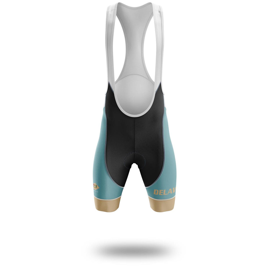 Custom Delaware State Flag Cycling Kit, Cycling Personalized Name Jersey - Bib Shorts-White