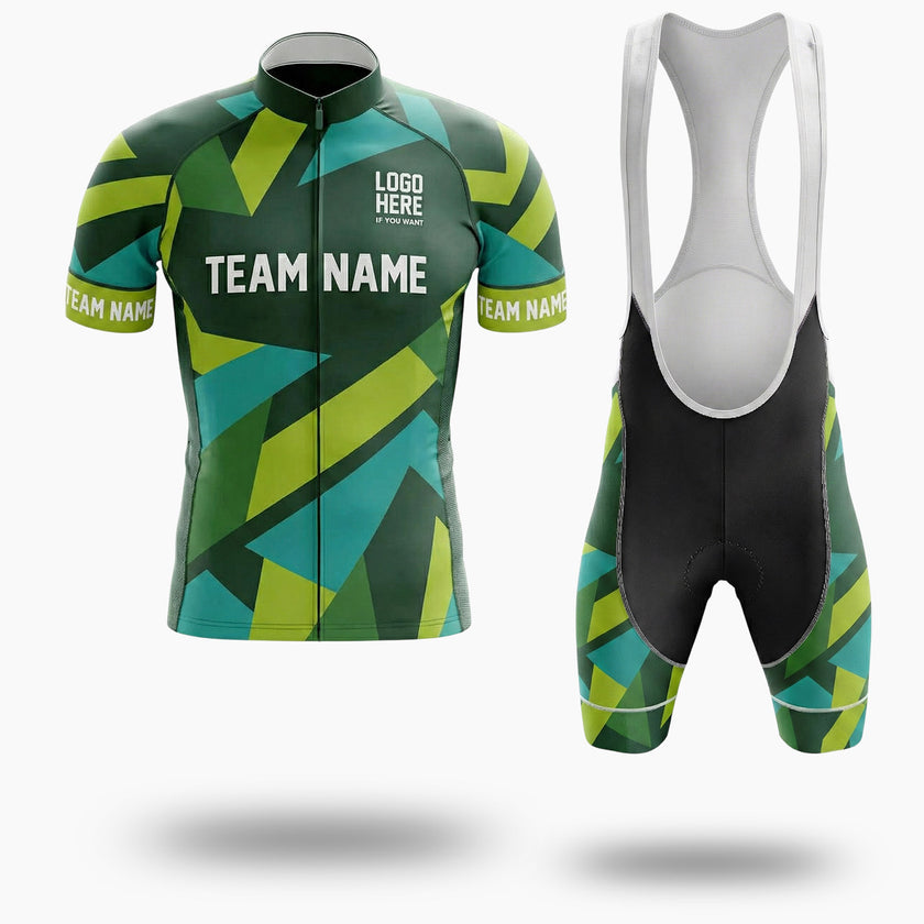 Custom Team Name & Logo Men's Cycling Jersey - Short Sleeve Cycling Jersey Kit-White