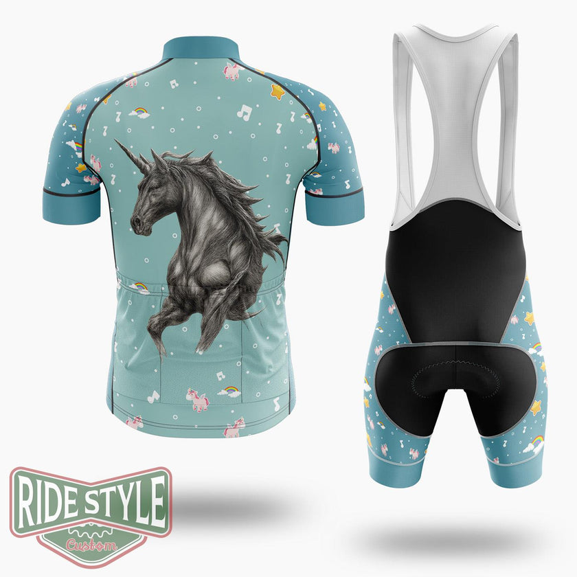 Dark Unicorn Cycling Jersey Kit, Bicycle Clothing - Short Sleeve Cycling Jersey Kit-White