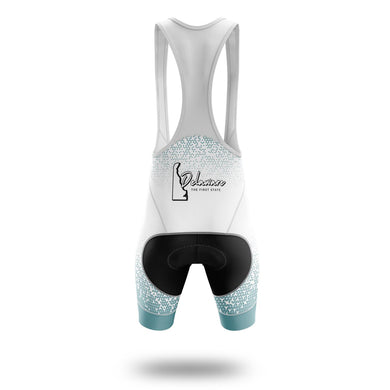 Delaware State Cycling Jersey, Delaware Map Cycling Jersey or Bib Short - Bib Shorts-White