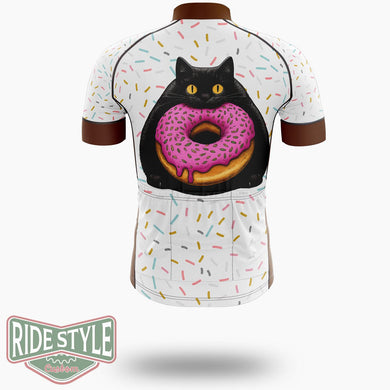 Donut Cat Cycling Jersey Kit, Bicycle Clothing Summer New - Short Sleeve Cycling Jersey-White