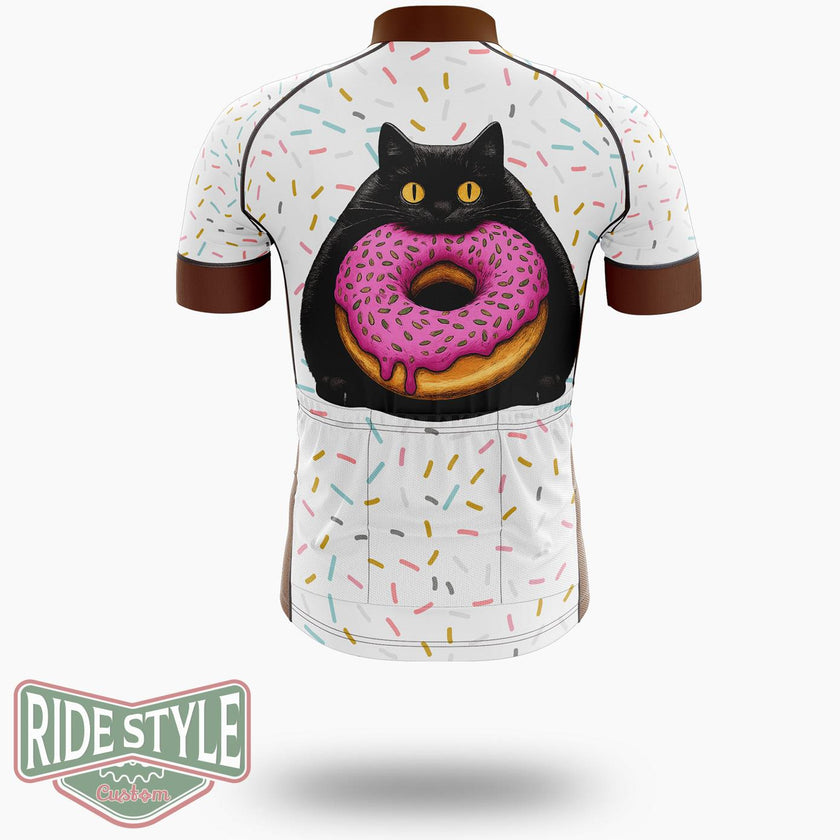 Donut Cat Cycling Jersey Kit, Bicycle Clothing Summer New - Short Sleeve Cycling Jersey-White