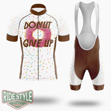 Donut Give Up Cycling Jersey Kit, Bicycle Clothing Summer New - Short Sleeve Cycling Jersey Kit-White