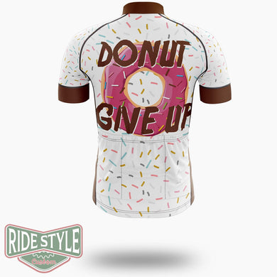 Donut Give Up Cycling Jersey Kit, Bicycle Clothing Summer New - Short Sleeve Cycling Jersey-White