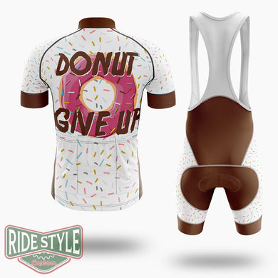 Donut Give Up Cycling Jersey Kit, Bicycle Clothing Summer New - Short Sleeve Cycling Jersey Kit-White