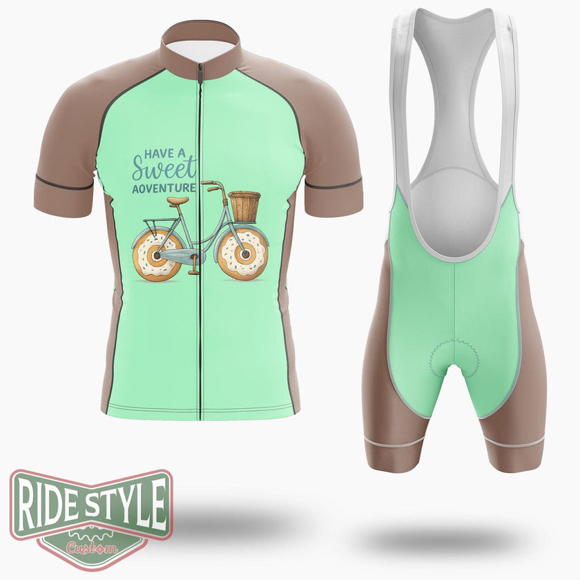 Donut Have A Sweet Adventure Cycling Jersey Kit, Bicycle Clothing Summer New - Short Sleeve Cycling Jersey Kit-White