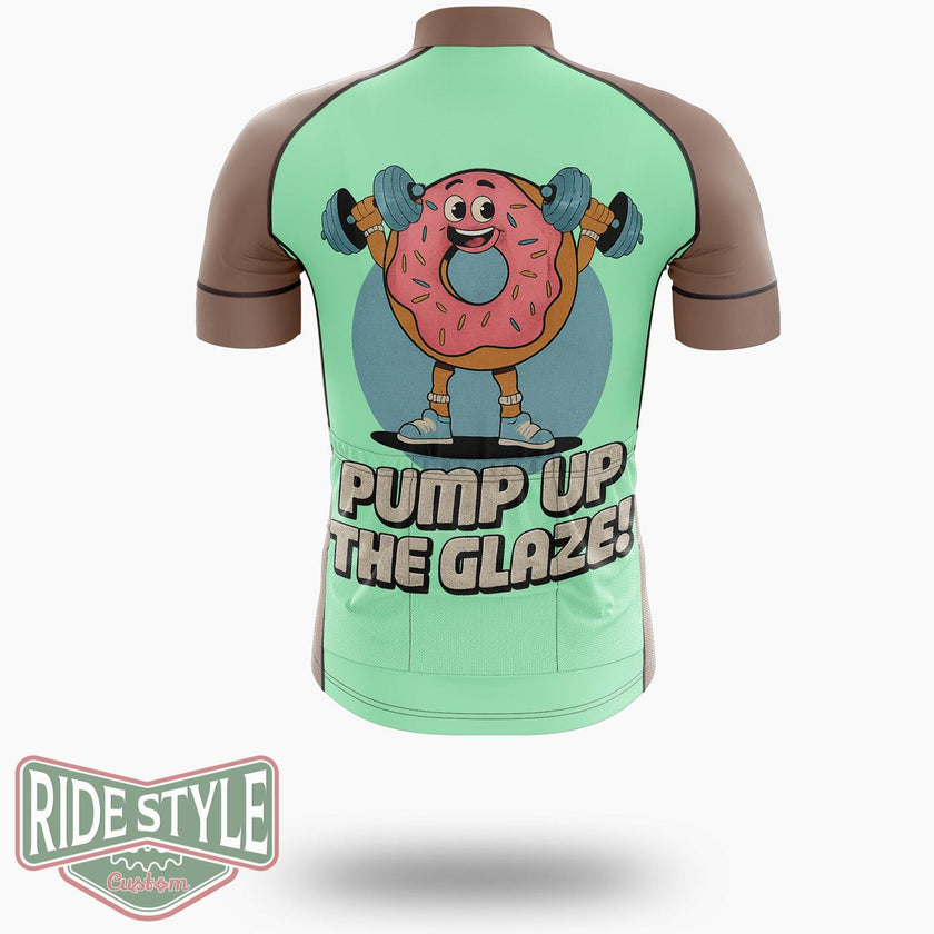 Donut Pump Up The Glaze Cycling Jersey Kit, Bicycle Clothing Summer New - Short Sleeve Cycling Jersey-White