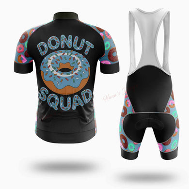 Donut Squad Funny Donut Lover Cycling Jersey Short Sleeve - Short Sleeve Cycling Jersey Kit-White