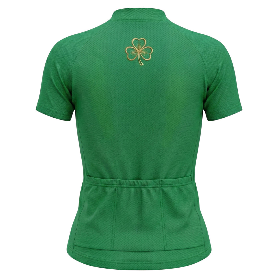 Elf Costume Irish Women's Short Sleeve Cycling Jersey - Womens Short Sleeve Jersey-Green