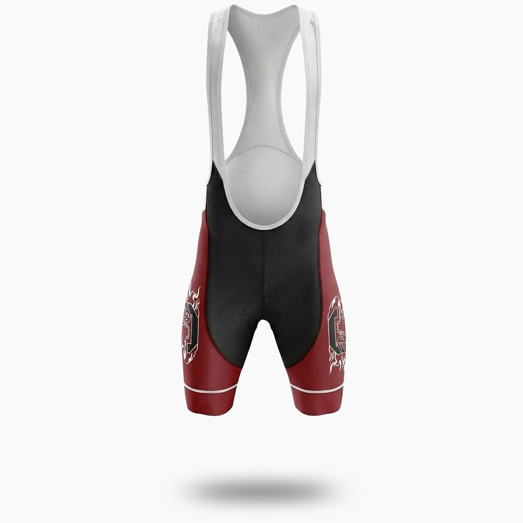 Gamecocks Cycling Jersey, South Carolina Men's Cycling Jersey - Bib Shorts-White