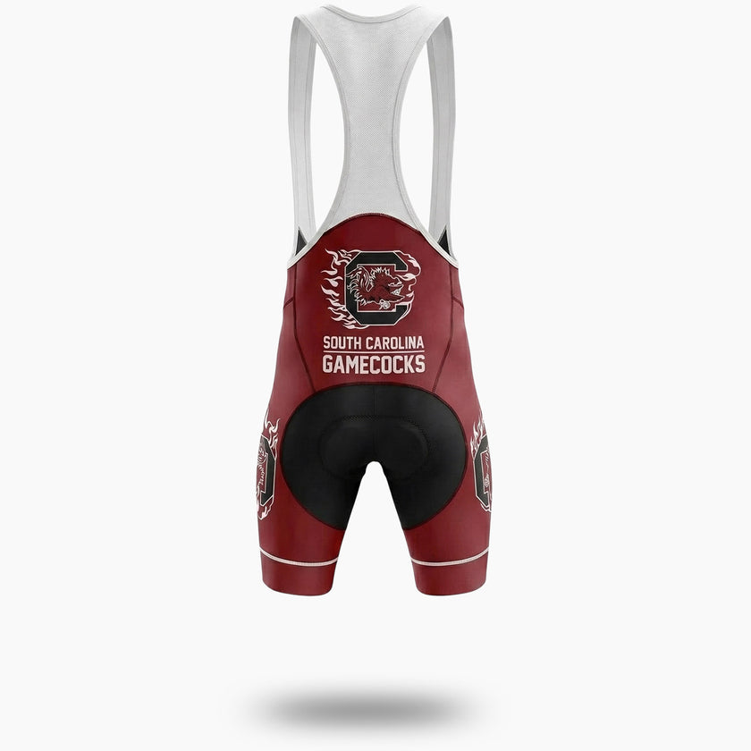 Gamecocks Cycling Jersey, South Carolina Men's Cycling Jersey - Bib Shorts-White