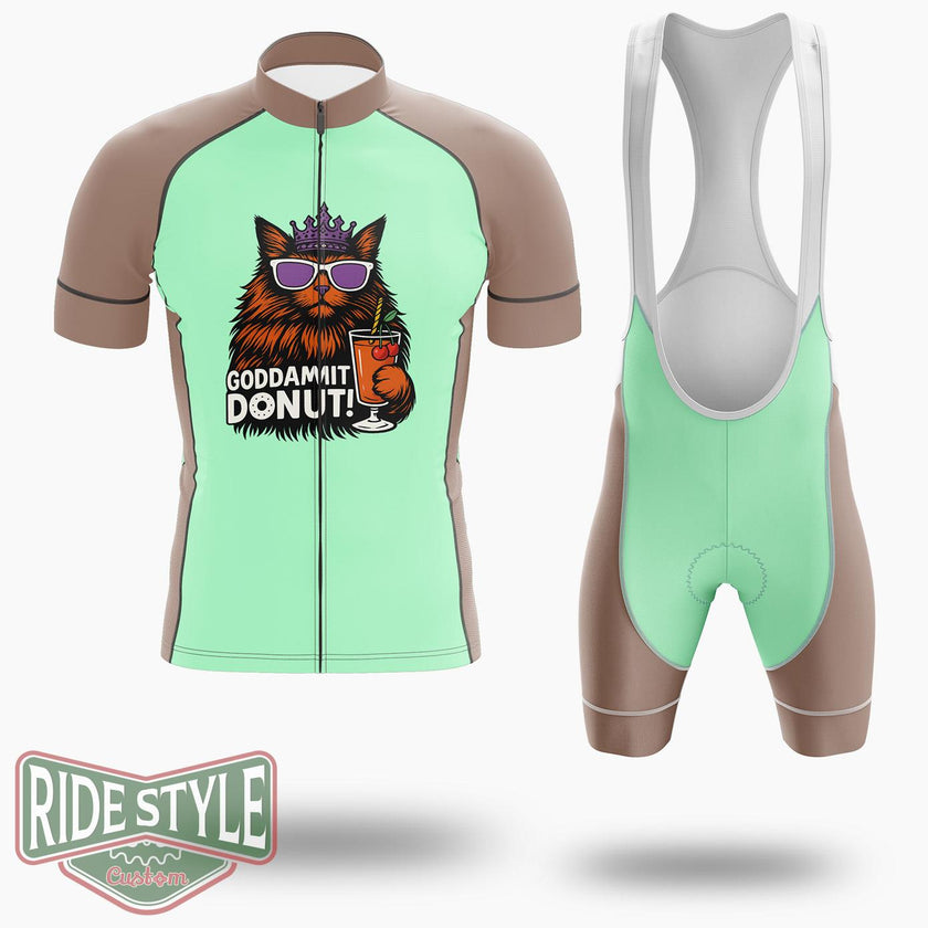 Goddammit Donut Cycling Jersey Kit, Bicycle Clothing Summer New - Short Sleeve Cycling Jersey Kit-White