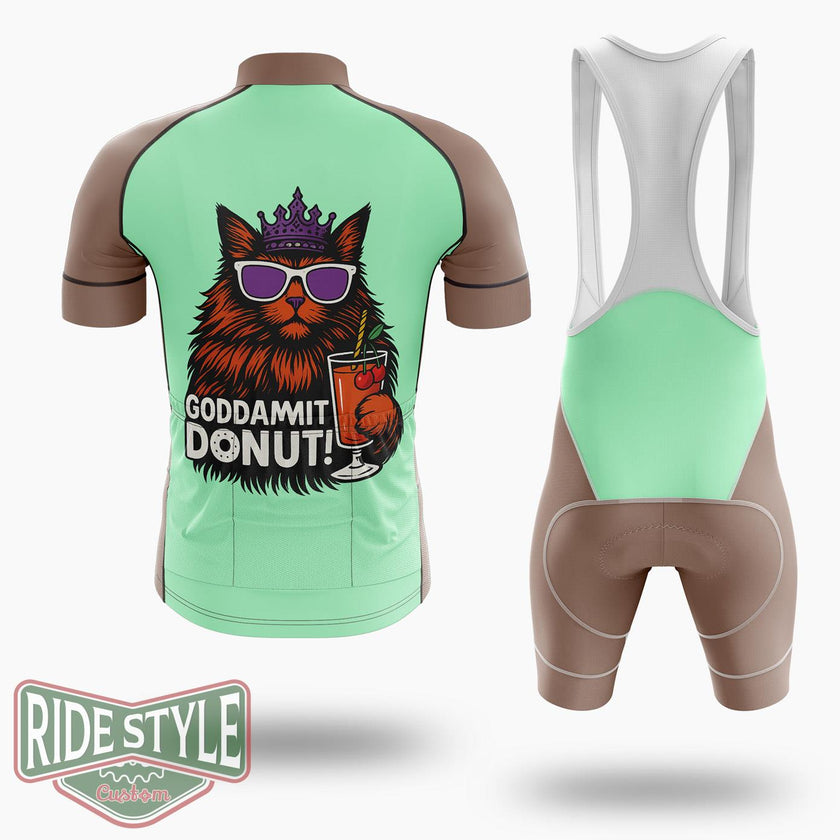 Goddammit Donut Cycling Jersey Kit, Bicycle Clothing Summer New - Short Sleeve Cycling Jersey Kit-White
