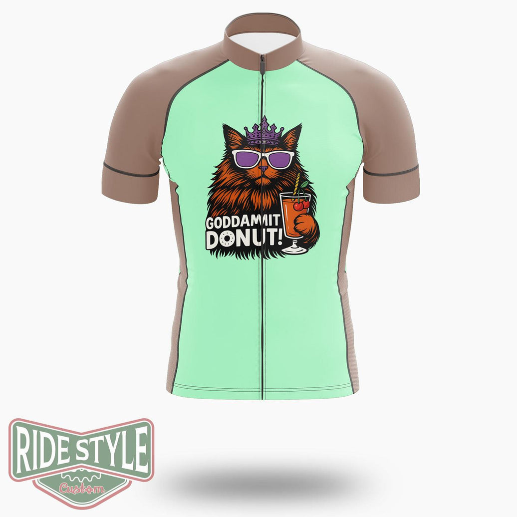 Goddammit Donut Cycling Jersey Kit, Bicycle Clothing Summer New - Short Sleeve Cycling Jersey-White