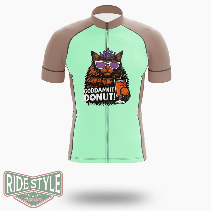 Goddammit Donut Cycling Jersey Kit, Bicycle Clothing Summer New - Short Sleeve Cycling Jersey-White