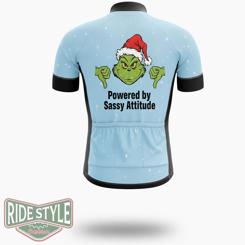 Grinch I Woke Up Today And Spun The Yep Cycling Jersey Kit - Short Sleeve Cycling Jersey-White
