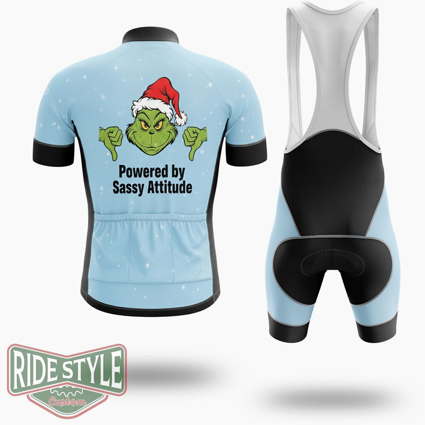 Grinch I Woke Up Today And Spun The Yep Cycling Jersey Kit - Short Sleeve Cycling Jersey Kit-White