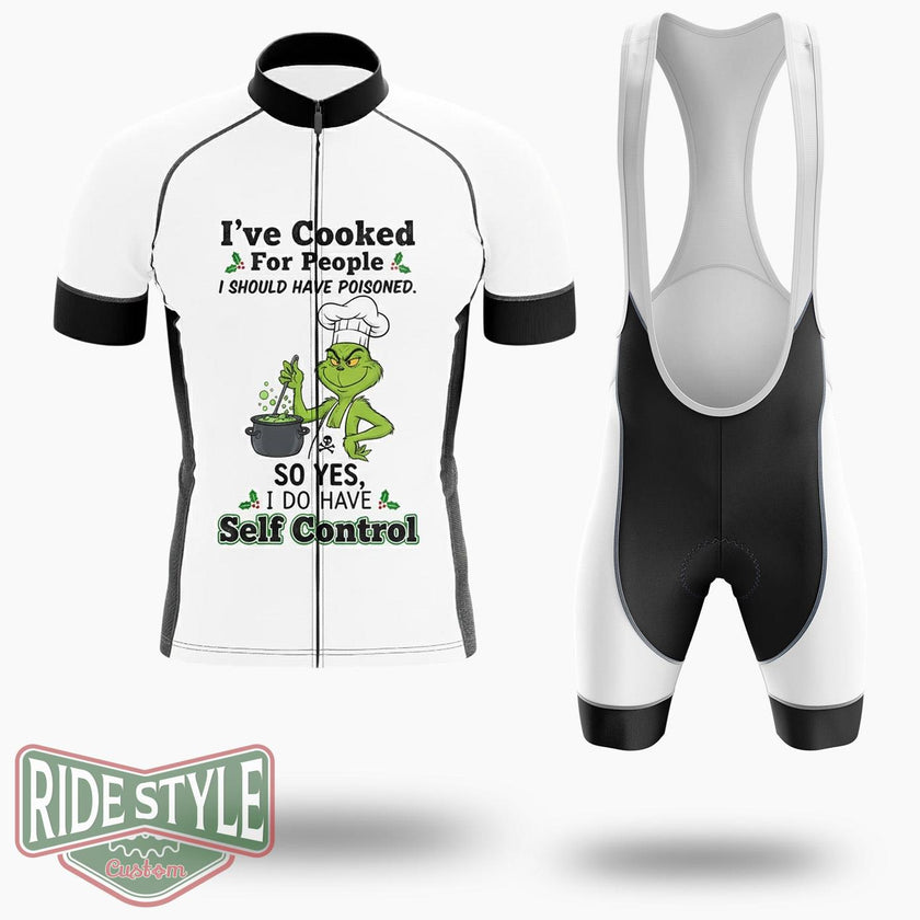 Grrinch I've Cooked For People Christmas Cycling Jersey Kit - Short Sleeve Cycling Jersey Kit-White
