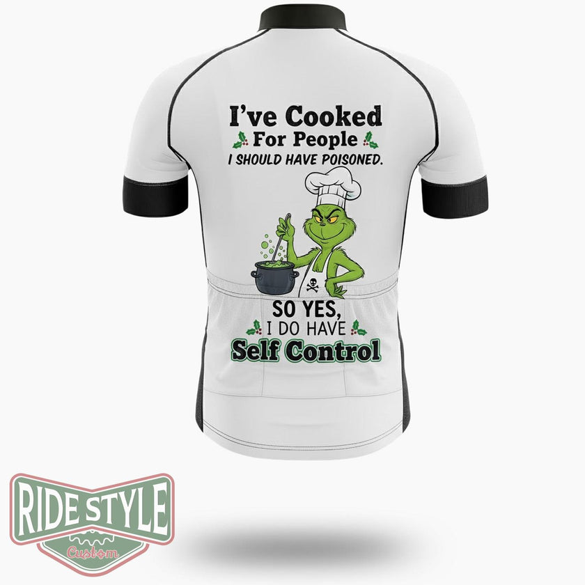 Grrinch I've Cooked For People Christmas Cycling Jersey Kit - Short Sleeve Cycling Jersey-White