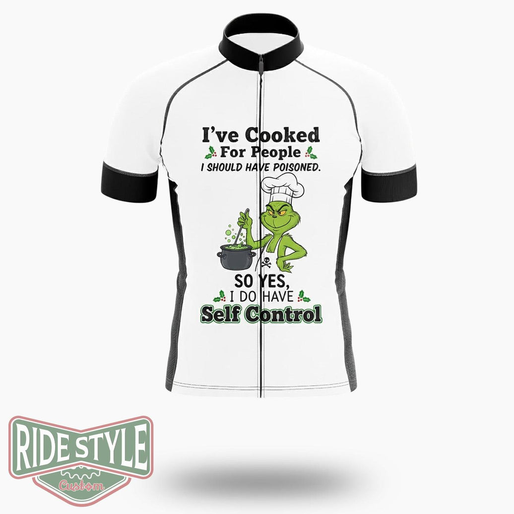 Grrinch I've Cooked For People Christmas Cycling Jersey Kit - Short Sleeve Cycling Jersey-White