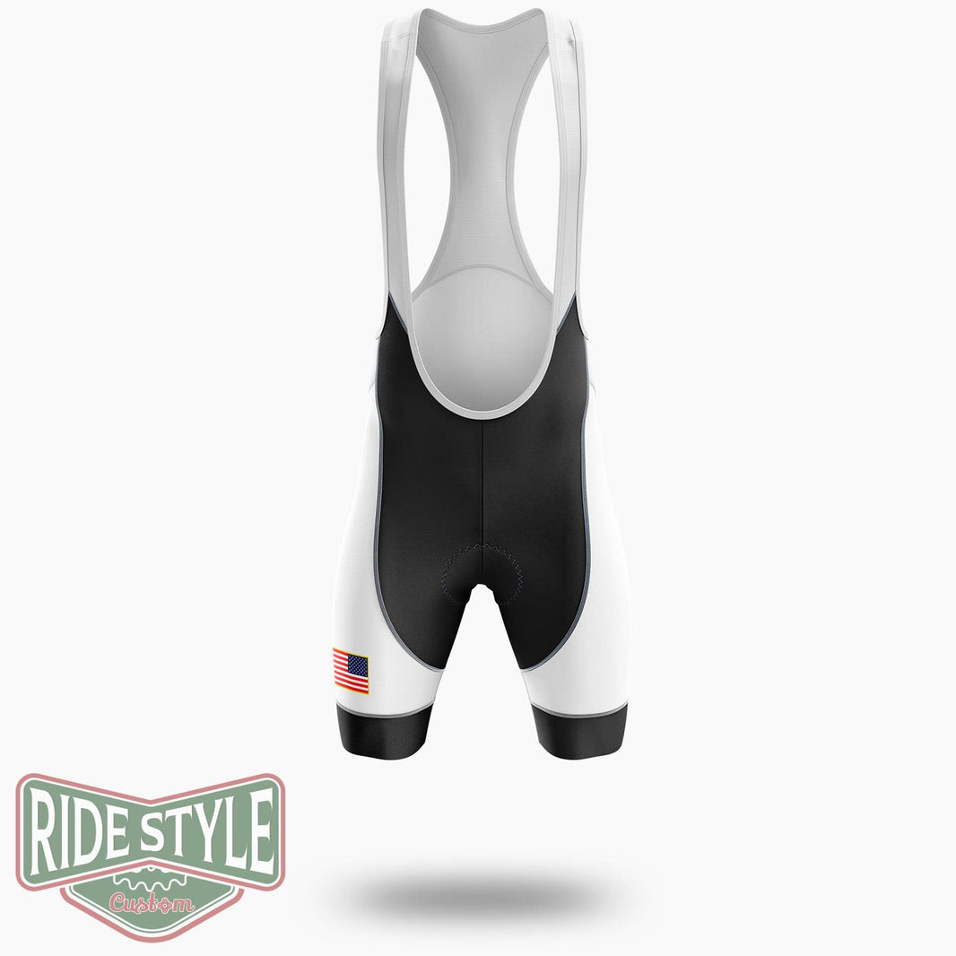 Honor The Fallen Patriotic Veterans Day Memorial Usa Cycling Jersey Kit - Bib Shorts-White
