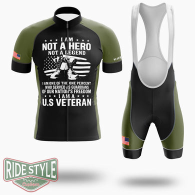 I Am Not A Hero Not A Legend I Am A US Veteran Cycling Jersey, Served As Guardians Veteran Shirt - Short Sleeve Cycling Jersey Kit-White