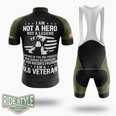 I Am Not A Hero Not A Legend I Am A US Veteran Cycling Jersey, Served As Guardians Veteran Shirt - Short Sleeve Cycling Jersey Kit-White