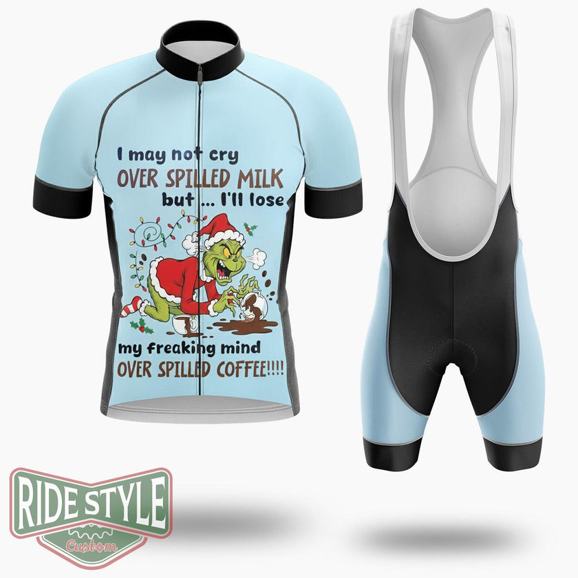 I May Not Crry Over Sille Milk Cycling Jersey Kit - Short Sleeve Cycling Jersey Kit-White