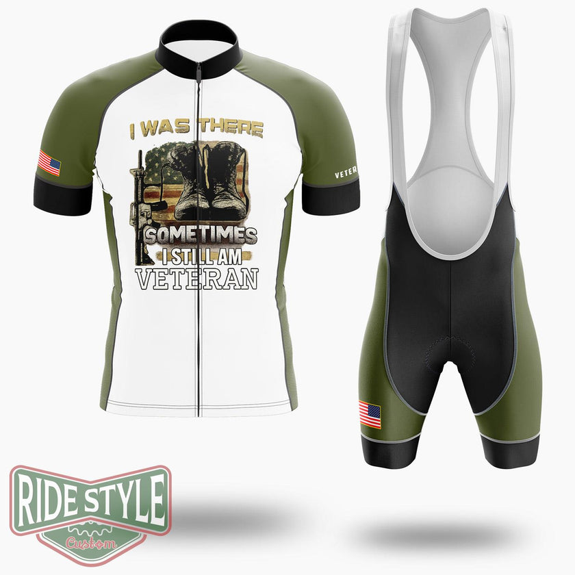 I Was There Sometimes I Still Am Veteran Cycling Jersey - Short Sleeve Cycling Jersey Kit-White