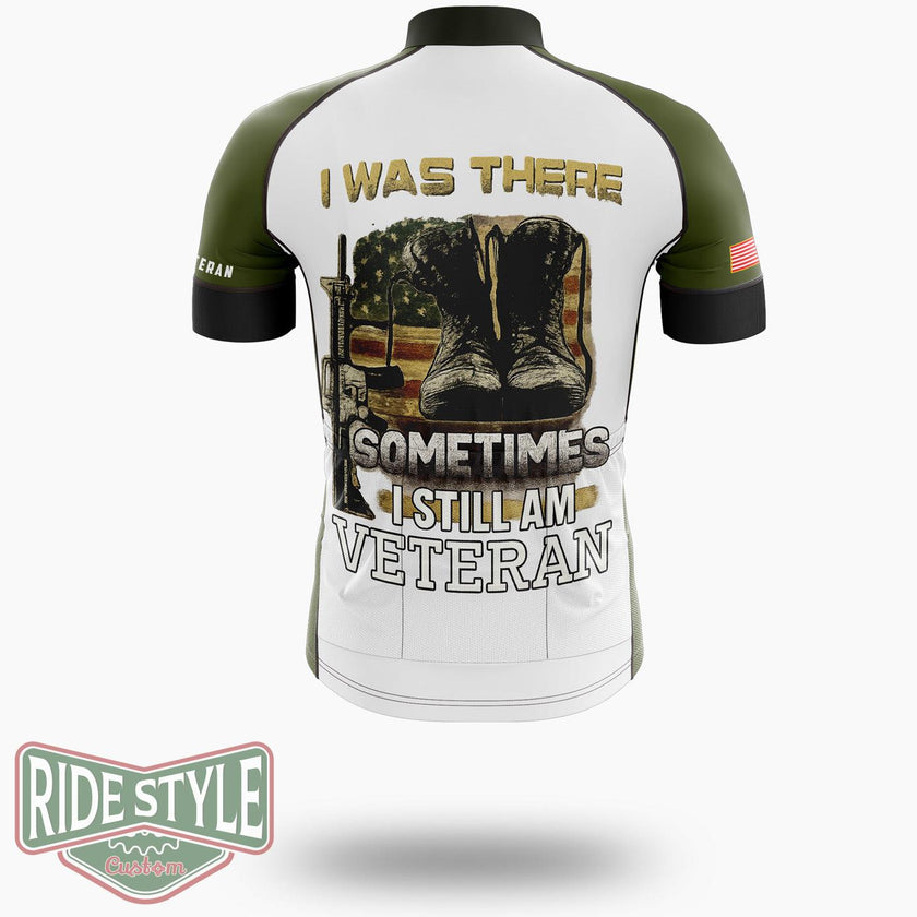 I Was There Sometimes I Still Am Veteran Cycling Jersey - Short Sleeve Cycling Jersey-White