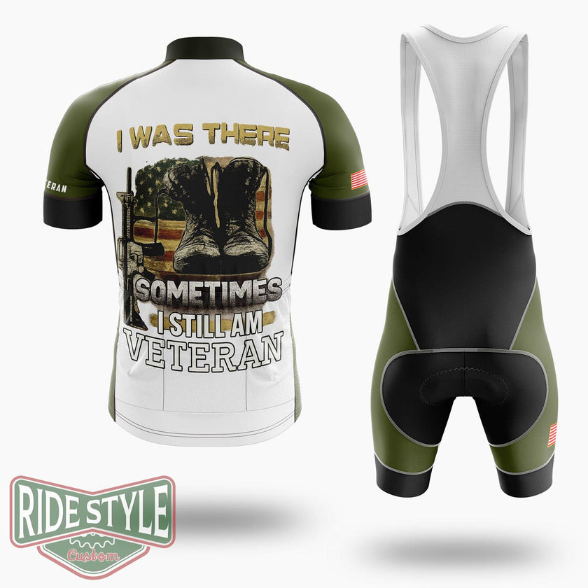 I Was There Sometimes I Still Am Veteran Cycling Jersey - Short Sleeve Cycling Jersey Kit-White