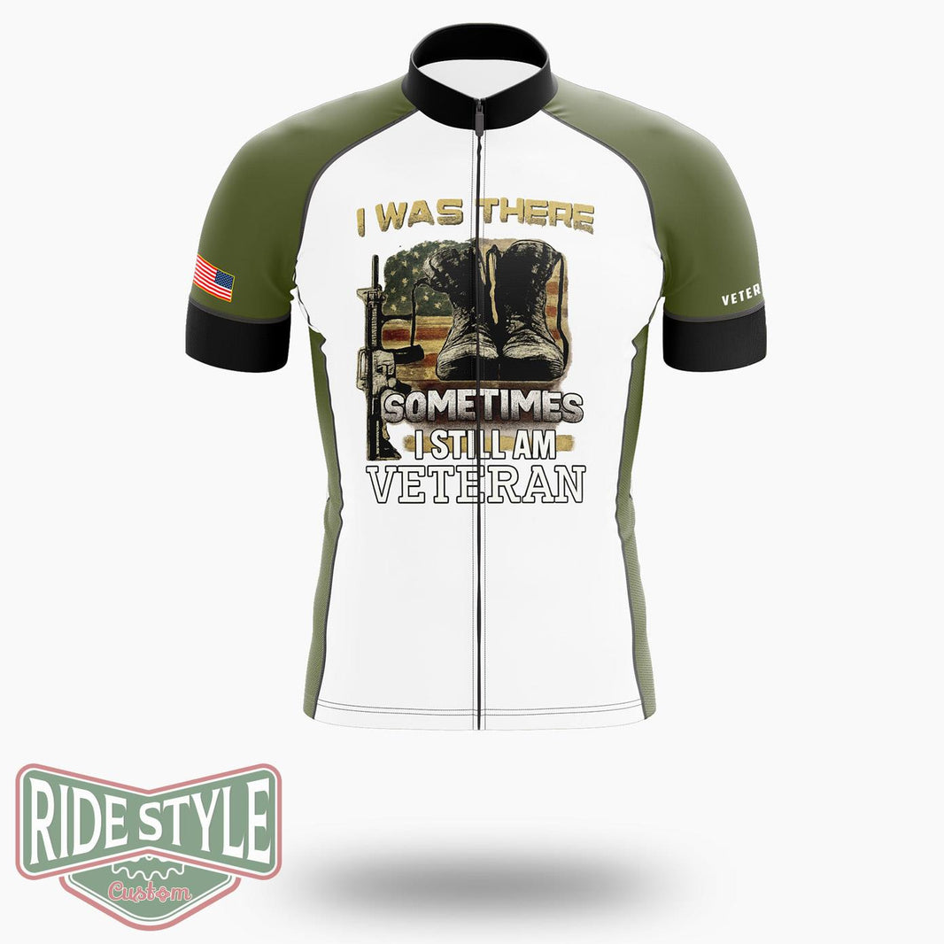 I Was There Sometimes I Still Am Veteran Cycling Jersey - Short Sleeve Cycling Jersey-White