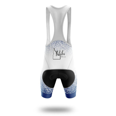 Idaho Cycling Jersey Short Sleeve and Bib, Idaho Map Cycling Jersey - Bib Shorts-White