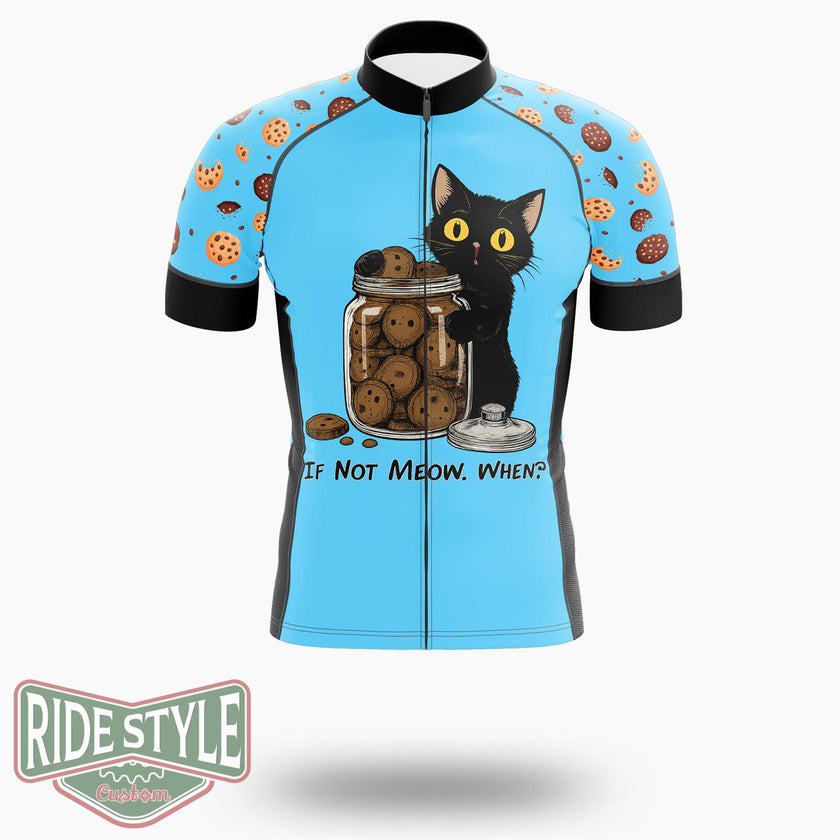 If Not Now, When Cycling Jersey Kit, Bicycle Clothing - Short Sleeve Cycling Jersey-White