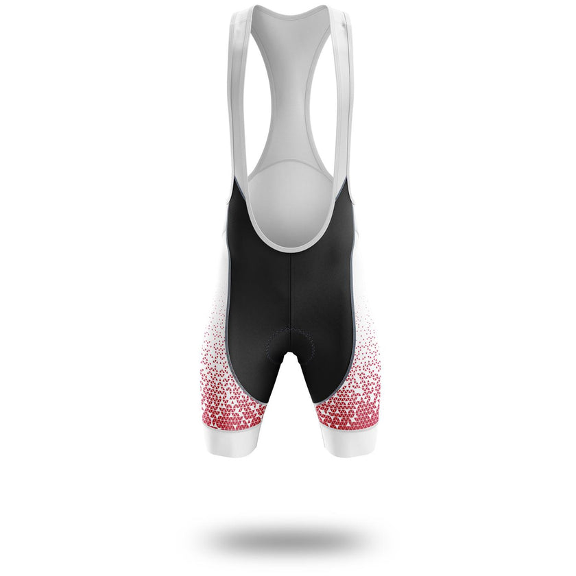 Illinois Cycling Jersey Short Sleeve and Bib Short, Illinois Map Cycling Jersey - Bib Shorts-White