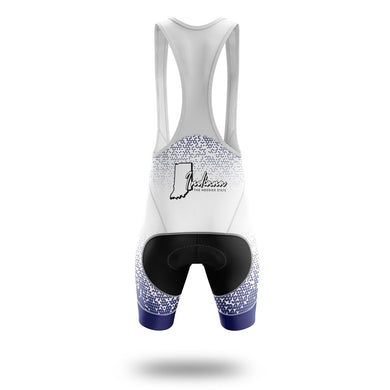 Indiana Map Cycling Jersey and Bib Shorts Set - Bib Shorts-White