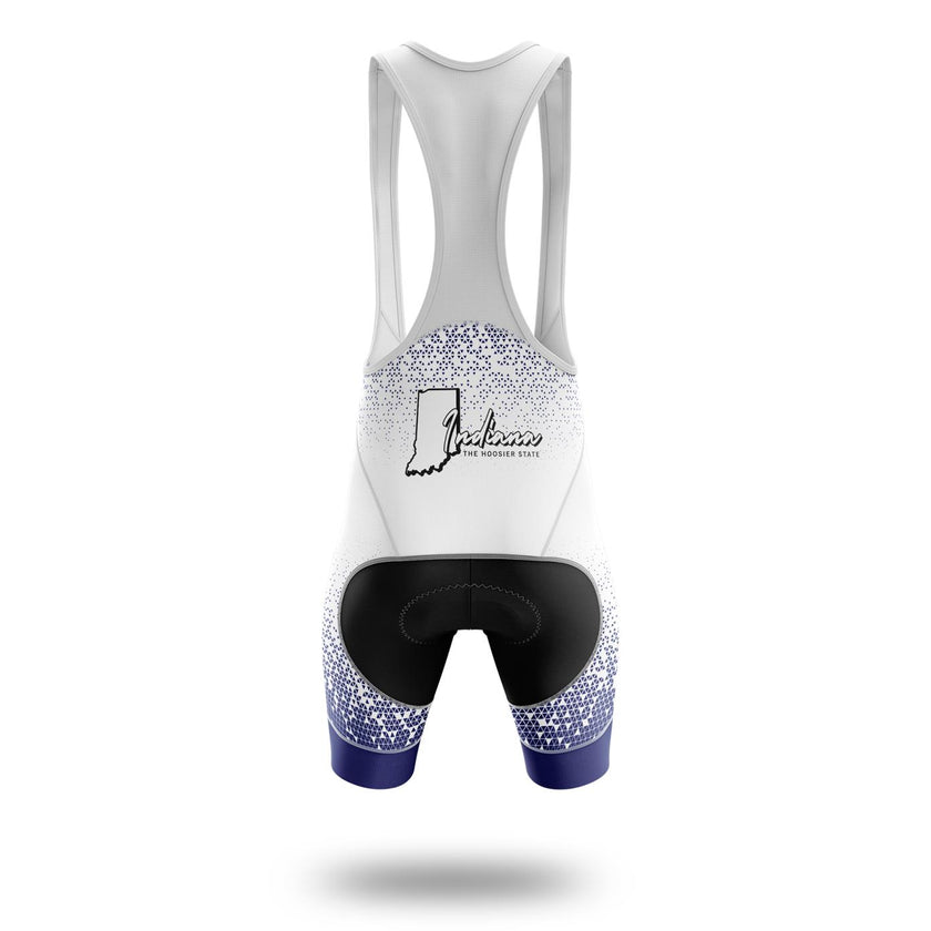 Indiana Map Cycling Jersey and Bib Shorts Set - Bib Shorts-White