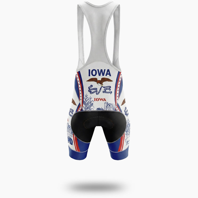 Iowa Agriculture Men's Cycling Jersey - Iowa State Bike Clothing Kit - Bib Shorts-White