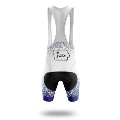 Iowa Cycling Jersey, State Flag Cycling Jersey - Bib Shorts-White