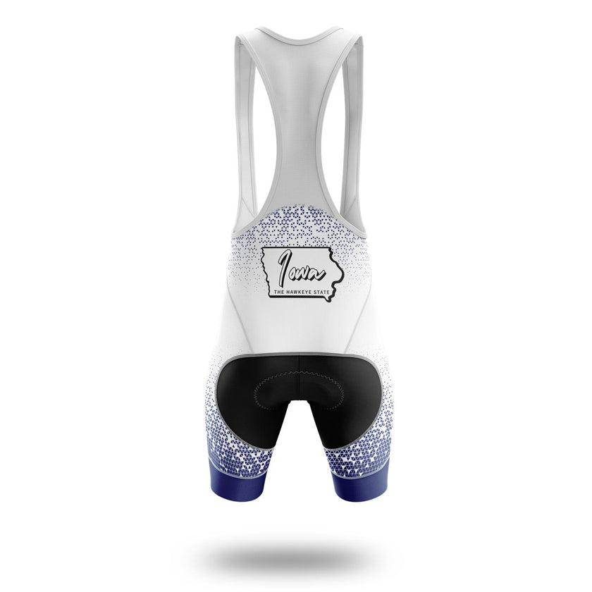 Iowa Cycling Jersey, State Flag Cycling Jersey - Bib Shorts-White