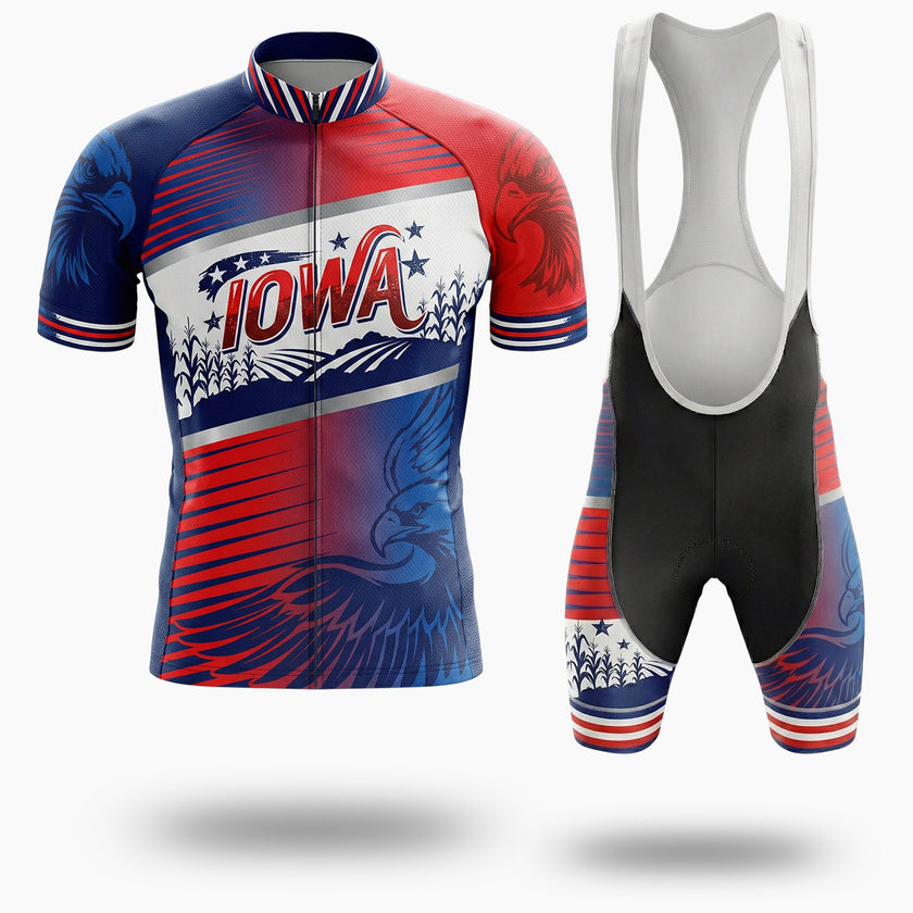 Iowa State Cycling Jersey, Men's Cycling Jersey - Short Sleeve Cycling Jersey Kit-White